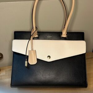ALDO Elegant Black and Cream Tote
